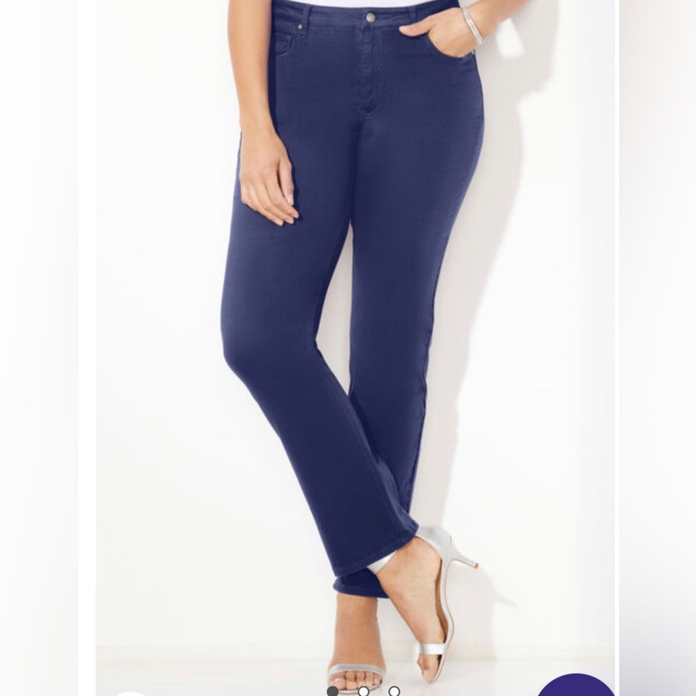 Catherines petite sateen stretch pants